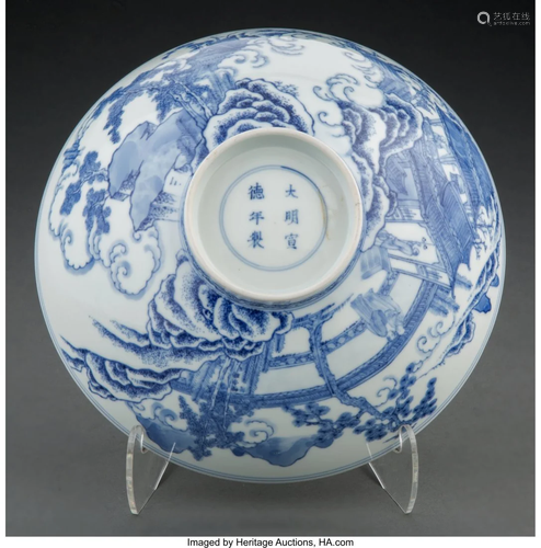 A Chinese Blue and White Bowl, Qing Dynasty, 18t