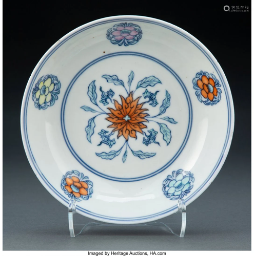 A Chinese Doucai Dish, Qing Dynasty, 18th centur