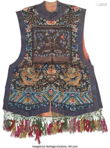 A Chinese Woman's Court Vest, Xiapei, late 19th