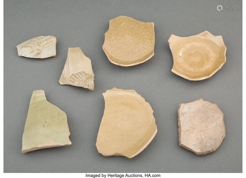 A Group of Chinese Celadon Ceramic Samples 1 x 5