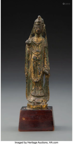 A Chinese Bronze Guanyin Statue, Tang Dynasty or