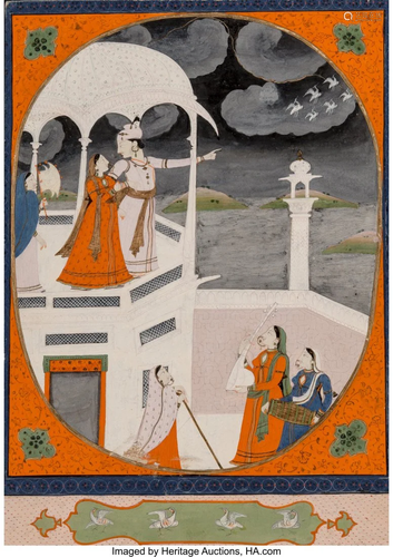 An Indian Miniature Painting Opaque Watercolor a