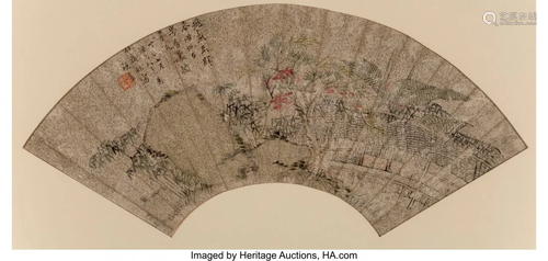 A Group of Four Chinese Classic Paintings Marks