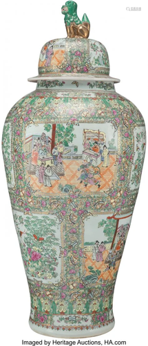 A Large Chinese Export Rose Medallion Porcelain