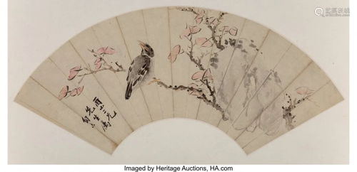 Chinese School (19th-20th Century) Two Fan Paint