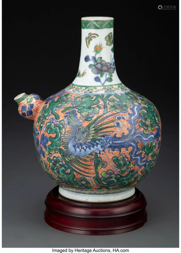 A Chinese Famille Verte Kendi, Qing Dynasty 8-3/