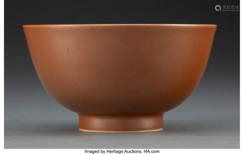 A Chinese Brown Glazed Bowl Marks