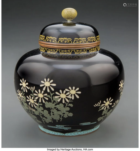 A Japanese Cloisonné Covered Jar Attributed to