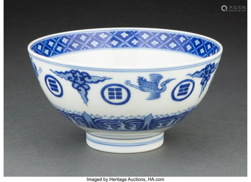 A Chinese Blue and White Bowl Marks