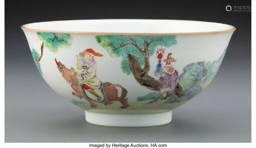 A Chinese Famille Rose Bowl, 18th century Marks