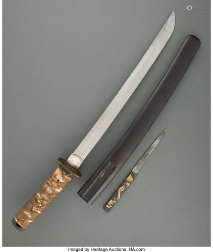 A Good Mounted Japanese Samurai Sword Wakizashi