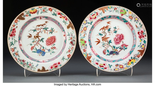 Two Chinese Export Plates, Qing Dynasty, 18th ce