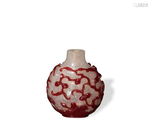 Chinese Peking Glass Snuff Bottle, 19th Century十九世纪 料器...