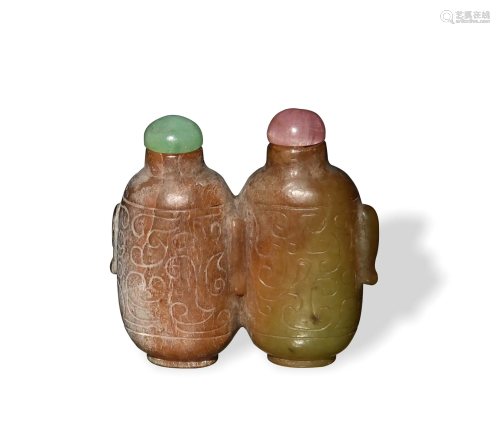 Chinese Yellow Jade Twin Snuff Bottle, 18th Century十八世纪 ...