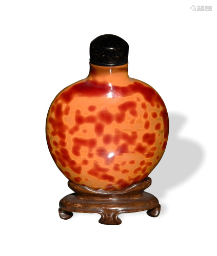 Chinese Imitation Amber Snuff Bottle, Early 19th十九世纪早 料...