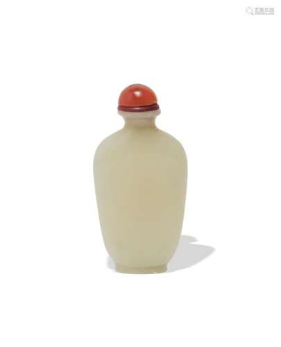 Chinese Jade Snuff Bottle, 18th C#十八世纪 玉鼻烟壶