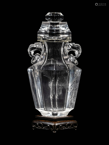 A Rock Crystal Covered Vase