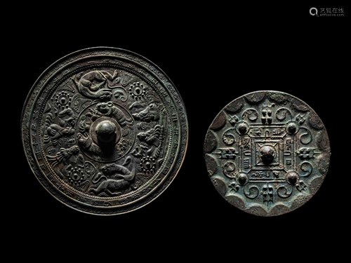 Two Archaic Bronze Mirrors