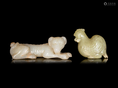 Two Jade Carvings of Animals