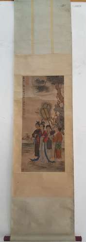 Chinese Scroll Painting,Hua Guan(Qing Dynasty)