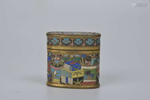 Filigree enamel cigarette paste box