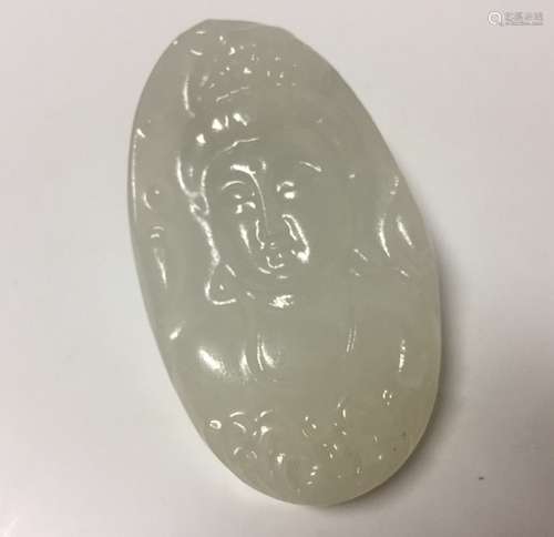 Chinese Carved Jade Buddah Pendant