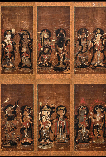 A Set of Six Japanese 'Buddhist' Paintings