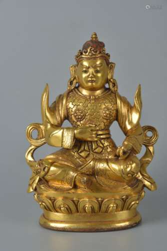 Bronze Gilt Statue of God of Wealth