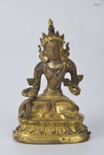 Gilded bronze statue of Buddha