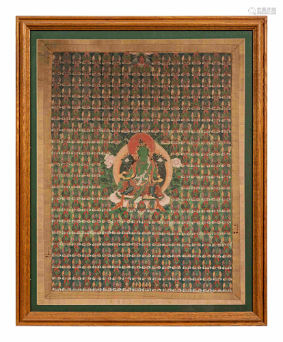 A Tibetan Thangka of Green Tara