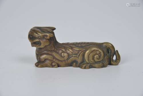 Bronze animal paperweight