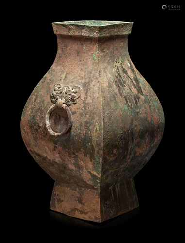 A Bronze Fanghu Vase