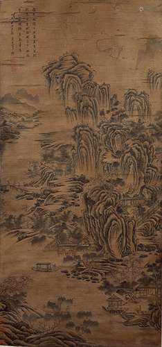 Dong Qichang Landscape scroll on silk