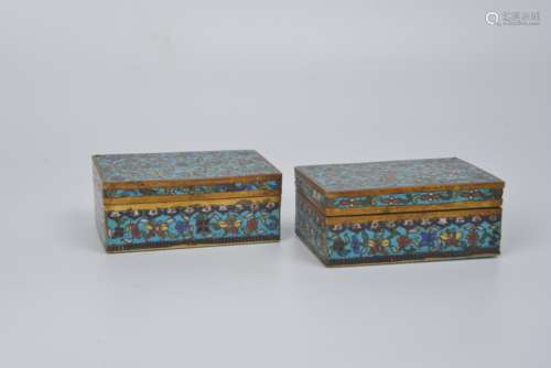 Cloisonné lidded box