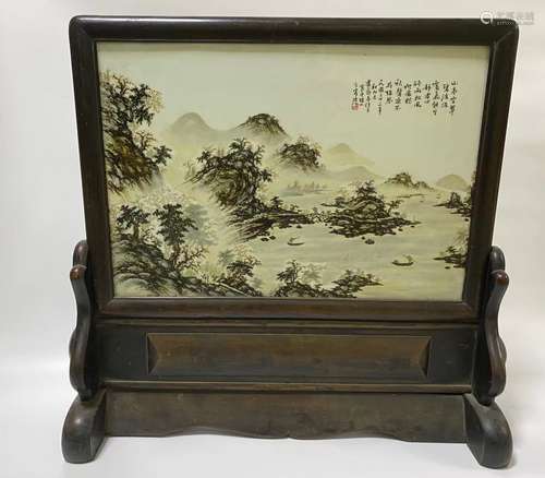 Landscape porcelain plate