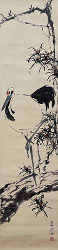 Yang Shanshen Pine and Crane scroll