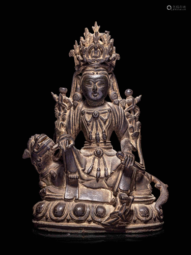 A Bronze Figure of Seated Guanyin