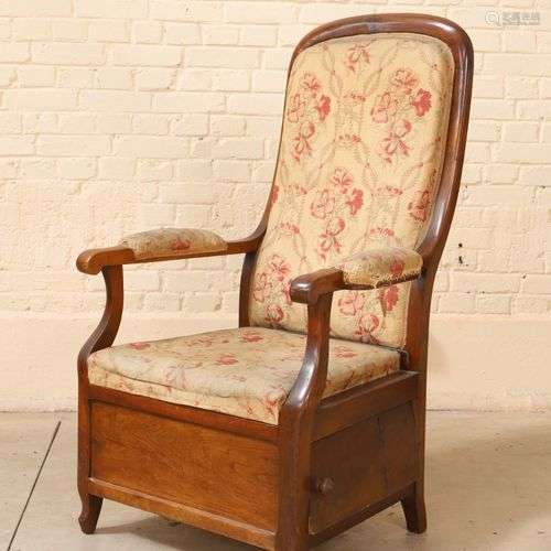 Fauteuil de commodité - Louis Philippe En bois naturel, modè...