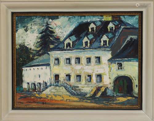 Misch Klein (1919-1993) Artiste peintre luxembourgeois Huile...