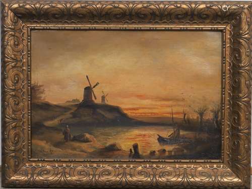 Engels Michel (1851-1901) Artiste peintre luxembourgeois Hui...