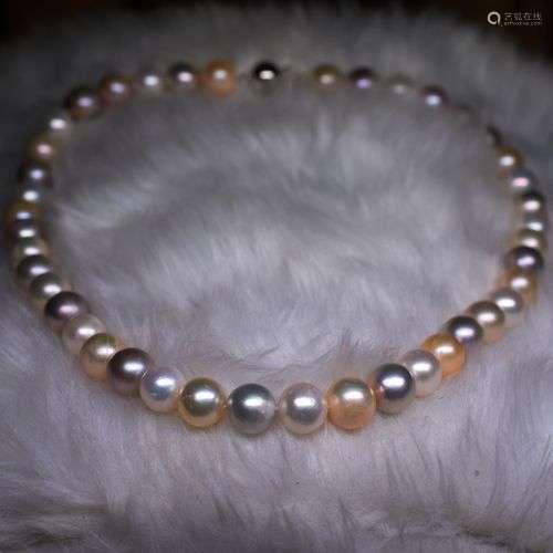 Important collier de perles de culture naturelles (D: 9,5 - ...