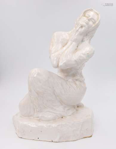 Marcel Wolfers (1886-1976) Sculpteur belge Jeune femme accro...