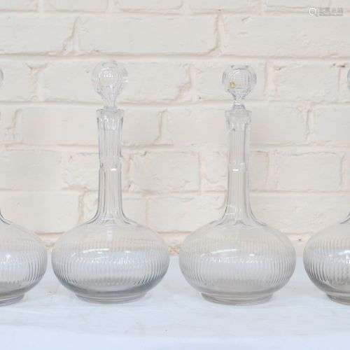 Lot de 4 carafes En cristal de forme goutte avec bouchon Epo...