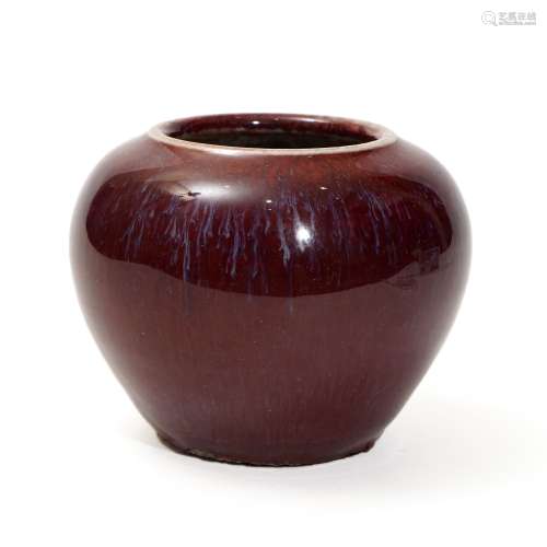 A kiln changing glaze water container, Qing Dynasty
清代窑变...