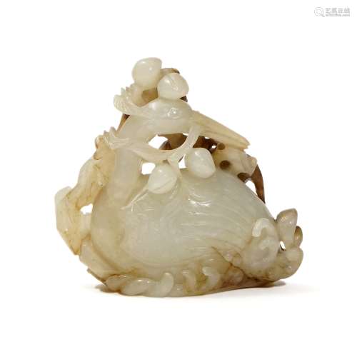 A piece of Hetian Jade Heron, Qing Dynasty
清代和田玉鹭燕摆件