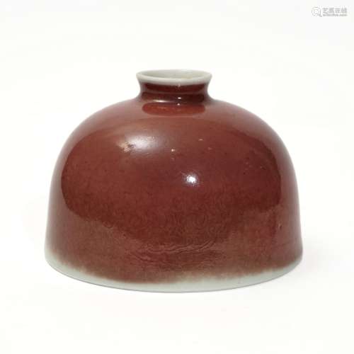 A red-glazed Taibai bottle, Qing Dynasty
清代红釉太白尊