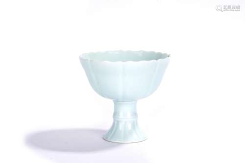 Chinese White Glazed Stem Cup