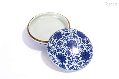 Chinese Blue and White Ink Paste Box