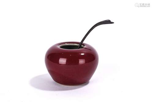 Chinese Oxblood Red Glazed Waterpot