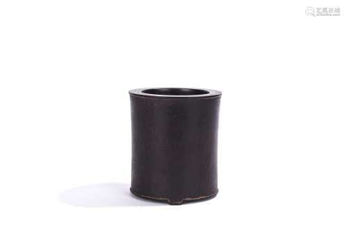 Chinese Zitan Cylindrical Brushpot